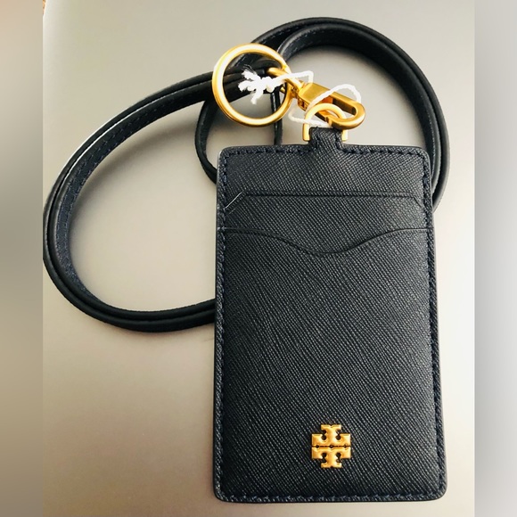 Tory Burch Accessories Nwt Tory Burch Emerson Lanyard Black Leather
